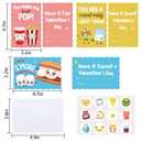3 x Joyseller 35 Pack Valentines Cards for Kids - Cute Kids Valentines Cards with Envelopes & Scratch and Sniff Stickers - Food Pun Valentines Day Card for Classroom Exchange School Activity
