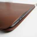 13/14/15-inch Faux Leather Laptop Sleeve | Compatible with MacBook Air/Pro, Dell XPS, Surface Pro & More | Ultra-Thin Design + Universal Fit (Dark Brown, 15 Inch Laptop)