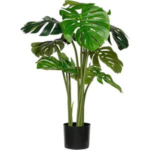 AMZ-F1009-120-91 Large Monstera Indoor Outdoor w/Pot, 47.24 Inch Tall, Green Artificial Plant