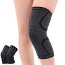 Knee Braces for Knee Pain, 2 Pack Knee Pads Knee Sleeves Weightlifting Knee Compression Sleeve, Knee Support Knee Flex Wrap Knee Sleeves (X-Large, Black)