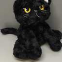 Heatable & Coolable Black Cat Stuffed Animals, Cute Microwavable Heating Pad Plushies for Soothing & Relaxation, Stuffed Cat Plush Toys, Soft Black Cat Plush Gifts