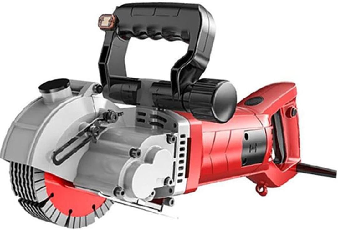 Electric Wall Grooving Cutting Machine Chaser 110V for Slotting Brick Granite Marble Concrete Grooves With 5Pcs 5Inch 133mm Diameter Saw Blades Dustproof and Line Infrared Sighting Electric Wall Grooving Cutting Machine Chaser 110V for Slotting Brick Granite Marble Concrete Grooves With 5Pcs 5Inch 133mm Diameter Saw Blades Dustproof and Line Infrared Sighting