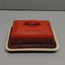 Le Creuset Stoneware European Butter Dish, Cerise