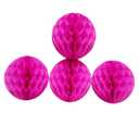 Honeycomb Balls Party Decorations 12 Pieces4 6" 8" Tissue Paper Pom Poms Flower Balls for Birthday Wedding Party Baby Shower Nursery Wall Decor (12 Pieces 4" 6" 8" White,Red,Rose Red)