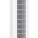 Comfort Zone Tower Fan for Bedroom, 32 inch, 3 Speeds, 90 Oscillation, Bladeless Indoor Fan, Built-in Carry Handle, Portable Stand Fan, White