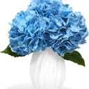 3 Pcs Hydrangea Artificial Flowers - 21 Inch Large 3D Moisturizing Latex Real Touch Faux Hydrangea Flowers with Stems, Fake Flowers for Wedding Home Decor Centerpieces Arrangement Bouquets