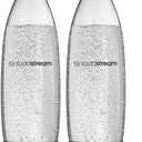 sodastream 1L Twin Pack Dishwasher Safe Slim Bottle (Black)