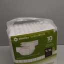 SUNKISS Masterpiece Adult Diapers with Tabs, Unisex Disposable Incontinence Briefs for Women and Men, Odor Control, White, Small/Medium, Previously Medium, 10 Count