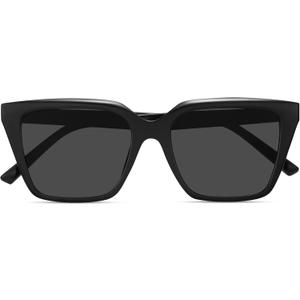 miyya Cat Eye Sunglasses for Women, Trendy Polarized Sunglasses Women, Retro Sun Glasses 2025, UV Protection Shades (Black/Black)