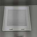 HVAC Premium 8" X 8" Steel Return Air Filter Grille for 1" Filter - Fixed Hinged - HVAC DUCT COVER - Flat Stamped Face - White [Outer Dimensions: 10 5/8"w X 10 5/8"h]