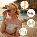 JATEBI 11Pcs 70s Disco Accessories for Women Disco Costume Accessory Set Coil Bracelet Rings Earrings 70s Sunglasses Layered Necklace Sequin Head Chain Face Tattoo Stickers for Party Cosplay