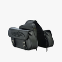 GARGOYLE BELLS Motorcycle Saddle Bags Leather Motorcycle Luggage Bag with Gun Holsters For Softails Sportsters and Choppers Waterproof Luggage Bags For Motorcycle