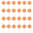 24 Bright Orange Swirl Pops (EXP 12/18/27)