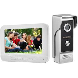 AMOCAM Video Intercom System, 7 Inch Monitor Wired Video Door Doorbell Kit, Outdoor IR Camera Door Intercom, Support Monitoring, 2-Way Audio Unlocking for Home