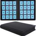 Top Loader Binder, Holds 640 Top Loaders,16 Pocket Top Loader Binders for 3" x 4" Rigid Cards,Top Loader Card Binder for Hard Plastic Top Loaders -Black
