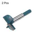 HARFINGTON 2pcs Forstner Drill Bit 45mm (1-3/4") Carbide Forstner Bits Wood Hinge Hole Opener Cutter with Hex Shank for Woodworking Drilling