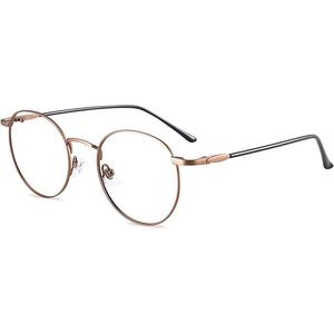 Firmoo Round Blue Light Blocking Glasses for Computer Use, Classic Round Eyeglasses Frames for Women/Men, 2.00x