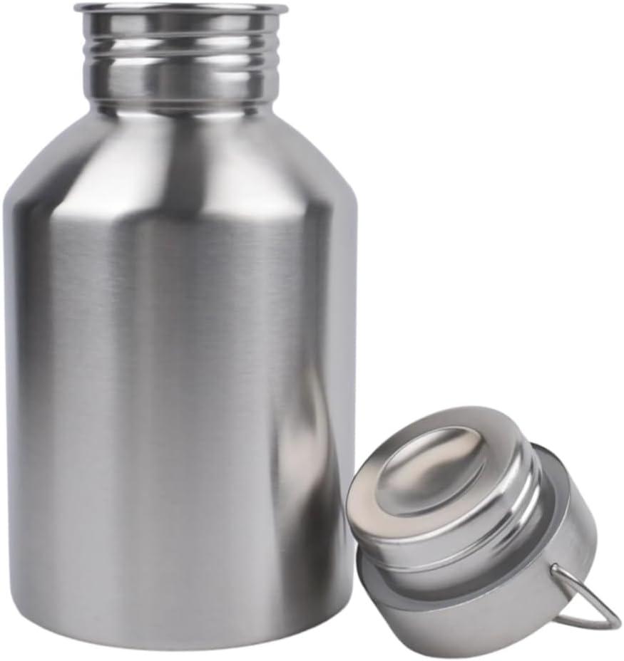 68OZ Stainless Steel Water Bottle with Handle Big Water Bottle for Men Single Wall Thickened Metal Bottle,Leak Proof and Anti Drop Large Capacity Hot Water Kettle for Sports,Camping&Hiking
