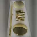 Gold Taper Candle Holder Set of 6, Brass Gold Tall Candlestick Holders, Metal Vintage Candle Stickers Long Holder Set, Pillar Decorative Candle Holder Fits 3/4 Inch Candle