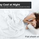 Royale Linens Queen Flat Sheet - Ultra Soft Brushed 1800 Microfiber Flat Sheets Only - Wrinkle Free & Stain Resistant - Hotel Quality Top Sheet for Bed (Queen, White)