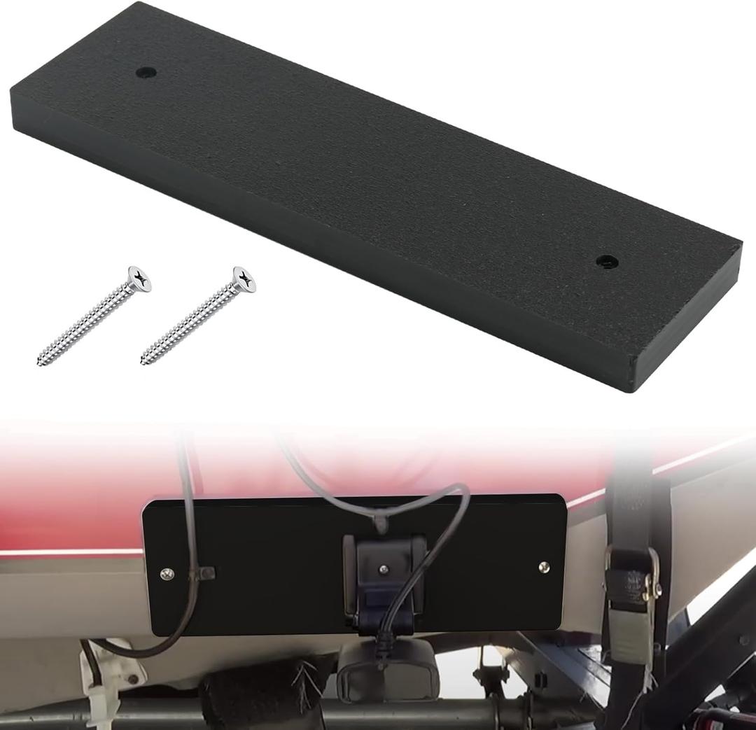 Boat Transducer Mounting Plate Transom Saver Mount Board Stern Saver Mounting Block Marine Transducer Mounting Bracket for Fish Finder & Sonar 12" X 3.5" X 0.75" - Black