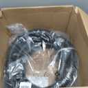 Pond Hose 2"ID × 10ft Black Corrugated Flexible Pump Tubing & 2 Clamps