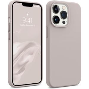 AOTESIER Magnetic for iPhone 13 Pro Max Phone Case, [Compatible with MagSafe][Military Shockproof Protection] Silicone Case with Soft Anti-Scratch Microfiber Lining, 6.7 inch, Titanium