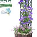 Raised Garden Bed Planter Boxes with Trellis,61.4" Self-Watering Trellis with Planter Box for Climbing Plants Flowers Vegetables,Use for Indoor Outdoor