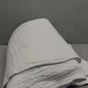 palassio Striped White 100% Cotton Quilt Twin Size Bedding Sets, Lightweight Crinkly Channel Pick Stitch Textured Bedspread Soft Shabby Chic Farmhouse Country Coverlet for All Season, 1 Sham