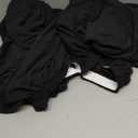 LA MEACK Couch Cushion Covers for Sectional Sofa L Shape Washable Separate Seat Chaise Couch Cover Stretch Sofa Slipcovers with 2 Pcs Pillowcases(2 Seater + 1 Chaise, Black)