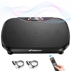 MERACH Vibration Plate Exercise Machine, Vibration Plate for Lymphatic Drainage Weight Loss, Vibrating Plate Exercise Machine with Bluetooth and LED Display, Workout Equipment for Women Men Home