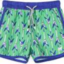 SURF CUZ Boys Swim Trunks Retro Toddler Boy Swimsuit Shorts Quick Dry Swimming Trunks Bathing Suit, 2T