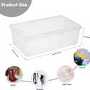 novelinks 6 Quart Clear Plastic Storage Bins with Transparent Lids Stackable Box Craft Storage Organizing Container Sensory Bin,8 Pack
