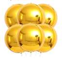 Large Gold Foil Balloons - Huge 22 Inch, Pack of 6 | Gold Mylar Balloons for Golden Party Decorations | Metallic Balloon for Birthday Party Decorations