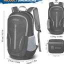 ZOMAKE Ultra Lightweight Packable Backpack 25L, Foldable Hiking Backpacks Water Resistant Small Folding Daypack for Travel(Dusty grey)