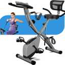 Foldable Exercise Bike Stationary Bikes for Home, 5 IN 1 Indoor Workout Bike, Cycling Bike with 16-Level Quiet Magnetic Resistance, 6.6 LBS Flywheel and 300LBS Capacity, 2025 Designed 817 X-bike