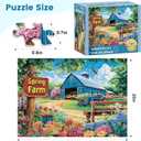 1000 Piece Puzzles for Adults, Spring Landscape Jigsaw Puzzle, Farm Jigsaw Puzzles 1000 Pieces, Challenging Game Home Decor Birthday Party Gift Toy for Adults Kids Seniors, 2820 in