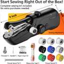 Sewing Machine,Handheld Sewing Machine, Mini Portable SewingMachine for Beginners, Electronic Small Sewing Machine for Quick Stitching & DIY Crafts (Black)