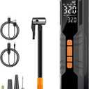 Portable Tire Inflator Air Compressor 4X Air Pump for Car Tires, 12DC Air Pump with Digital Pressure Gauge & LED Lights, 150PSI Tire Inflator for Motorcycle/Bike/Ball/Car Accessories