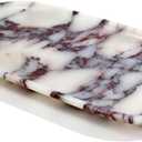 Natural Marble Tray, Coffee Table, Food, Fruit, Paper Cup, Cake Display, Coffee bar, Family Gatherings, Seasonal Holiday Decoration Tray(Viola-oval-11 x5 x0.7)