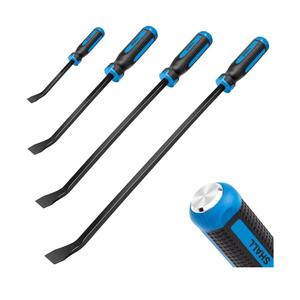 SHALL 3-Piece Pry Bar Set, 8", 12", 18" Heavy Duty Pry Bar with Thicker Strike Cap, Mechanic Hand Tools with Angled Tip for Prying and Moving Objects
