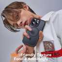 TOCOL for iPhone 15 Case, Compatible with Magsafe, Full Camera Protection, Built-in Magnetic Ring, Drop Protection, Translucent Matte Phone Case for iPhone 15 6.1 inch (Black)