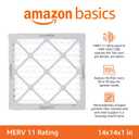 Amazon Basics 14x14x1 Air Filter 6-Pack, MERV 11 AC Furnace Filters, Allergy Control, Removes Dust, Pollen and Lint (Actual Size: 13.75" x 13.75" x 0.75")
