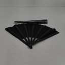 Fans for Line Dancing Line Dance Popping Fan 2pcs Boots on the Ground Hand Fan for Women Foldable Large Big Rave Fan Clacking Fans for Line Dancing that Make Sounds Clack Clapping Pop Snap(2pcs Black)