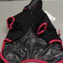 Dog Raincoat, Waterproof Dog Rain Jacket with Hood, Dog Rain Coat with Leash Hole, Reflective Strap for Small Medium Dogs, Lightweight Puppy Clothes(Black,S) (S(Back Length12''))