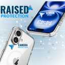 2 x SU - iPhone 16 Magnetic Clear Case Slim Shockproof Design, Compatible with MagSafe, Wireless Charging Case - Transparent Cover, Anti Yellowing Phone Case for iPhone 16 (6.1")