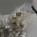 Raz Set of 3 Champagne Gold Glittered Christmas Trees- 6.5 inches to 9.5 inches Tall