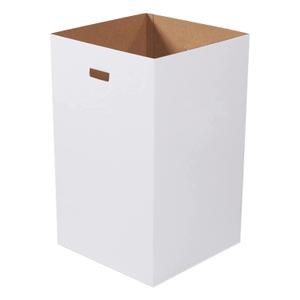 BOX USA 40 Gallon 18"L x 18"W x 30"H 10-Pack Cardboard Trash Cans and Recycling Bins, Reusable or Disposable Pop Up Garbage Boxes for Parties, Outdoor Events, Heavy Duty, Plain