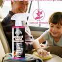 Kingvo Car Interior Cleaner, Interior Cleaner Carpet Dashboard Vinyl Sofa Leather Shiny Car Stuff Detailing Kit Cleaning Supplies,Peach Scent