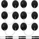 Hoteam 6 Pcs Cabinet Locks with Combination, Child Safety Combo Cabinet Fridge Lock with Screwdrivers for Windows Closets Drawers Dresser Pantry Refrigerator Doors, No Needed Keys (Black)